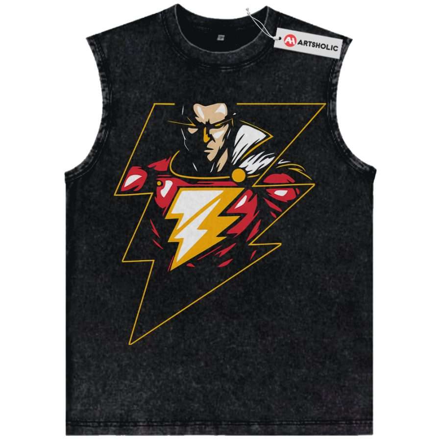 Alternative view of Shazam Tank Top, Comic Tank Top, Vintage Tank Top