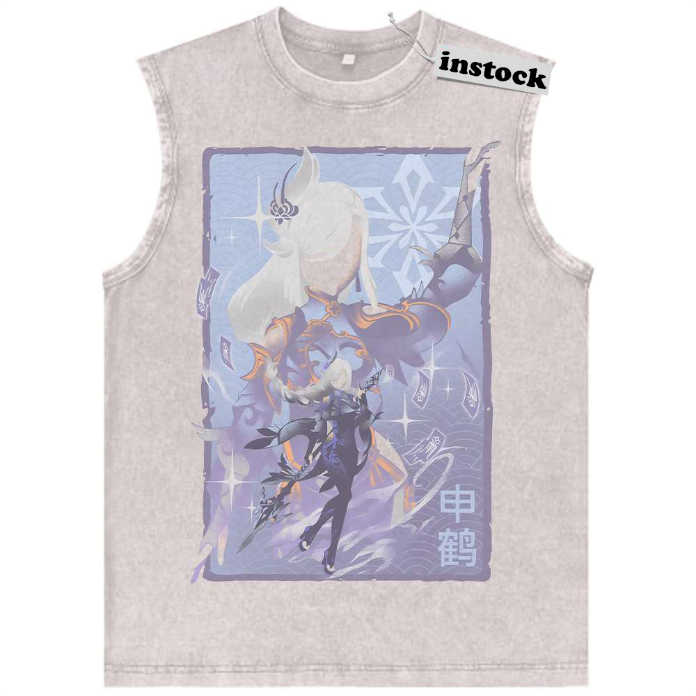 Shen He Tank Top, Genshin Impact Tank Top, Game Tank Top, Vintage Tank Top