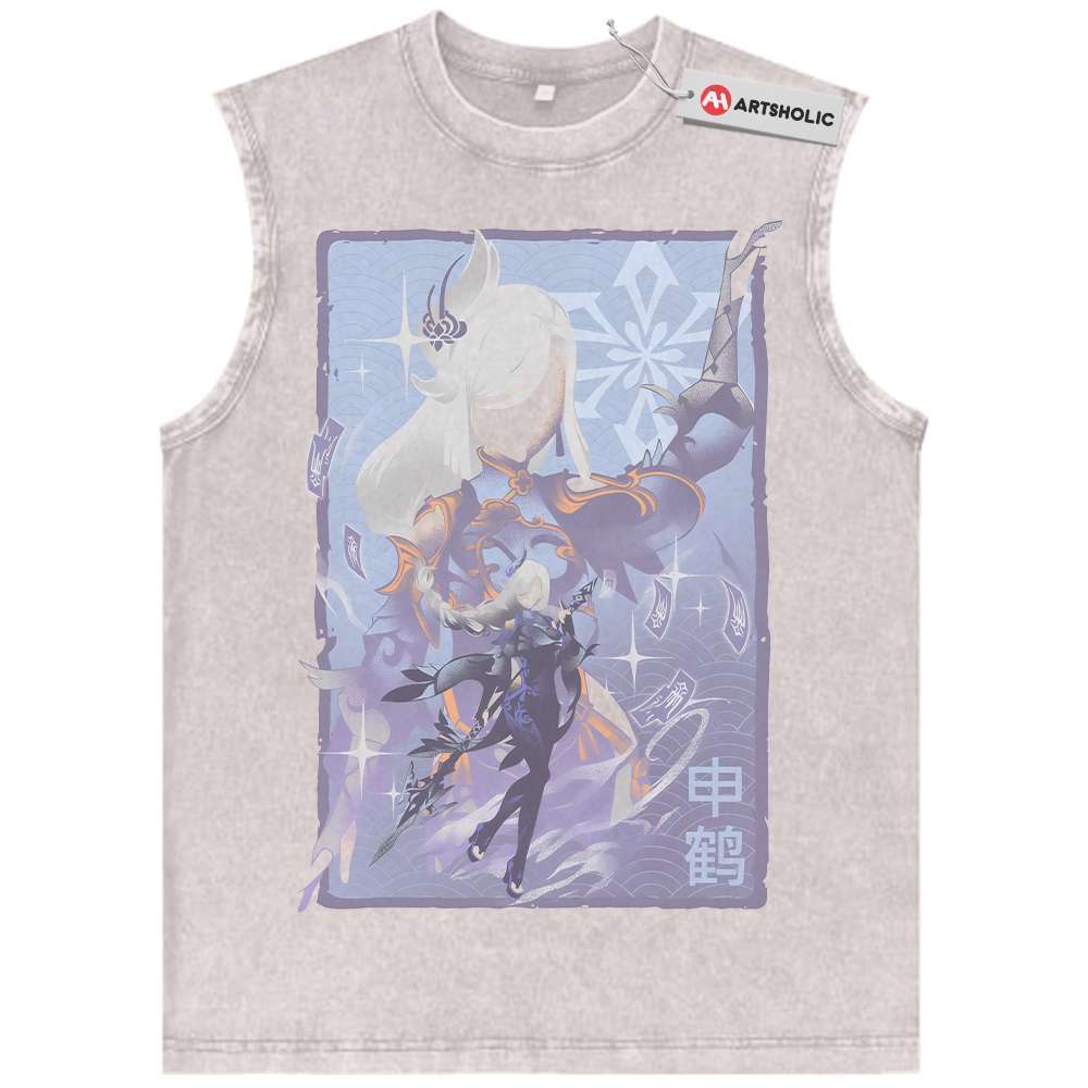 Shen He Tank Top, Genshin Impact Tank Top, Game Tank Top, Vintage Tank Top