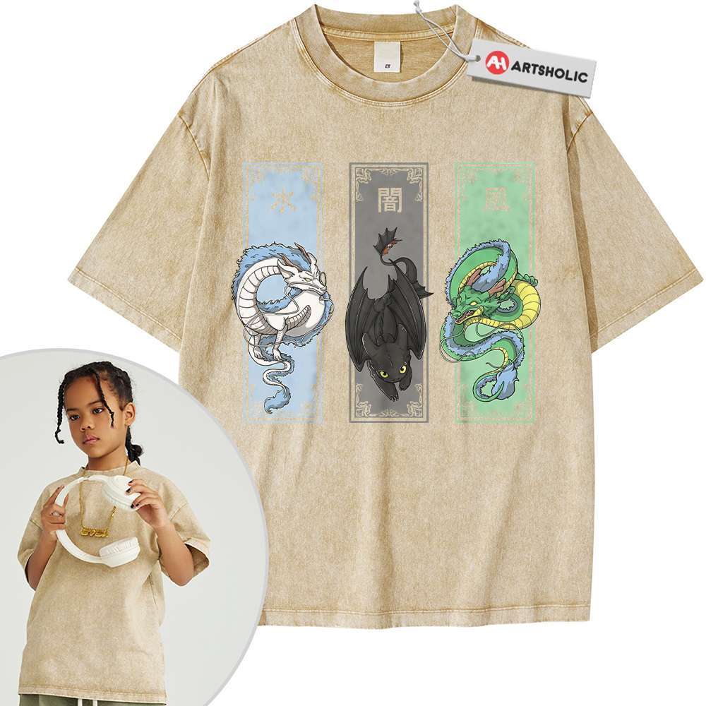 Alternative view of Shenron Shirt For Kids, Haku Shirt For Kids, Toothless Shirt For Kids, Dragon Shirt For Kids, Anime Shirt For Kids, Vintage T-Shirt For Kids