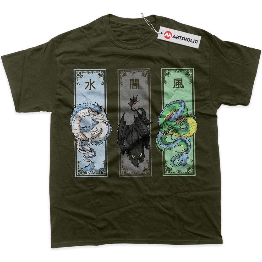 Alternative view of Shenron Shirt, Haku Shirt, Toothless Shirt, Dragon Shirt, Anime Shirt, Graphic T-Shirt