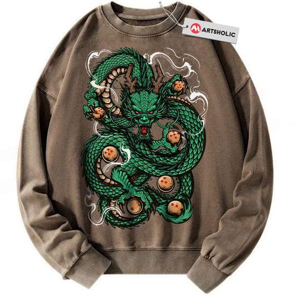 Alternative view of Shenron Sweatshirt, Dragon Ball Z Sweatshirt, Anime Sweatshirt, Vintage Sweater