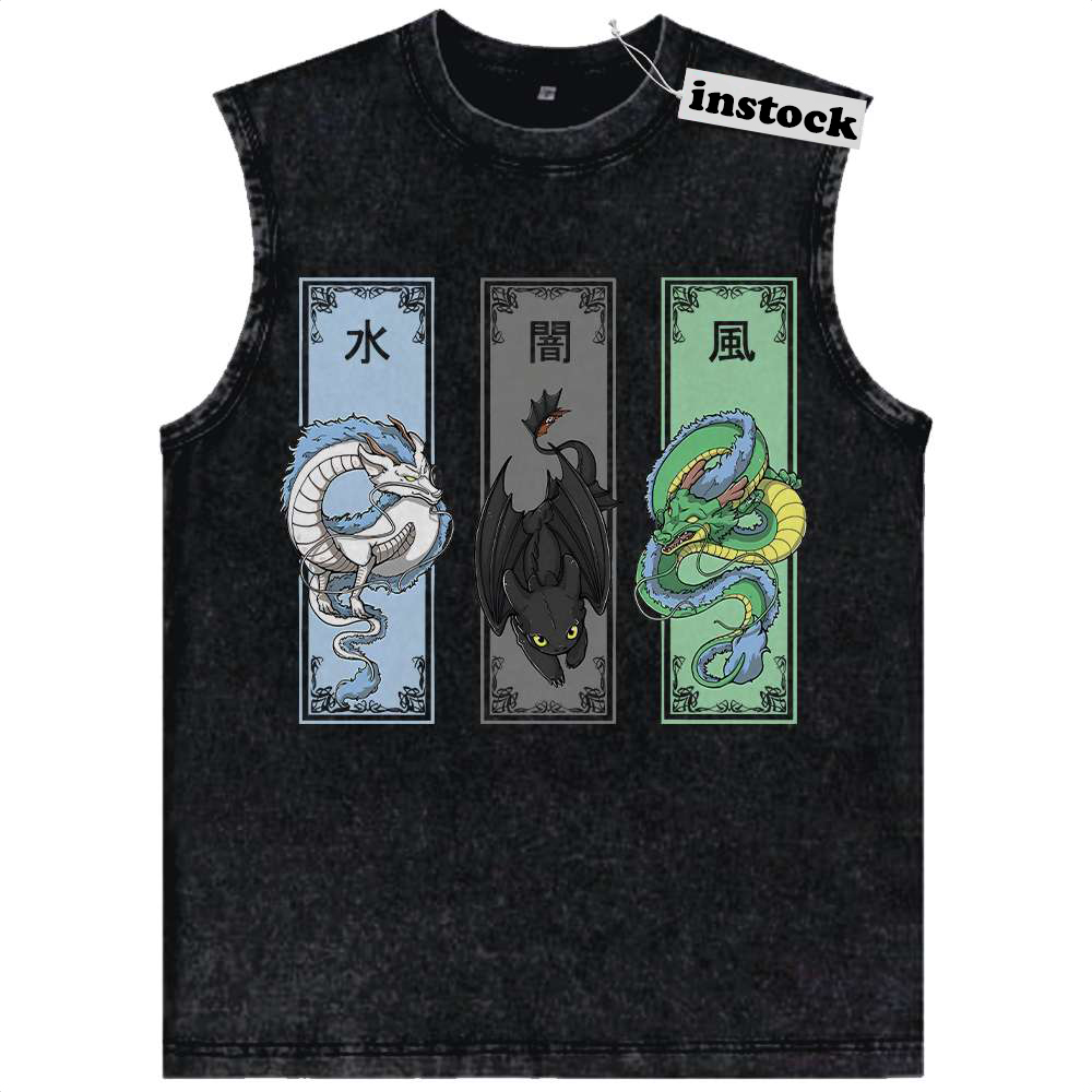 Shenron Tank Top, Haku Tank Top, Toothless Tank Top, Dragon Tank Top, Anime Tank Top, Vintage Tank Top