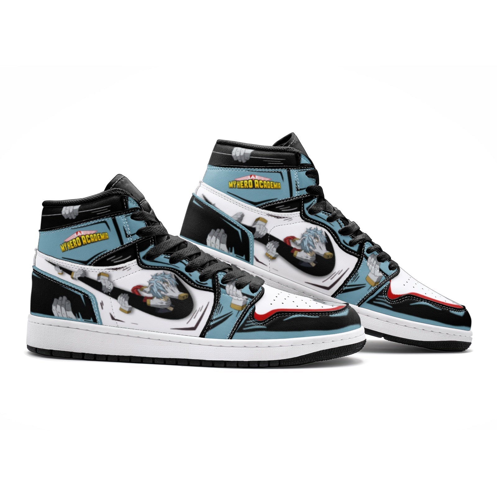 Shigaraki Tomura My Hero Custom Sneaker Mid 1 Basketball Shoes - Otaku Hall