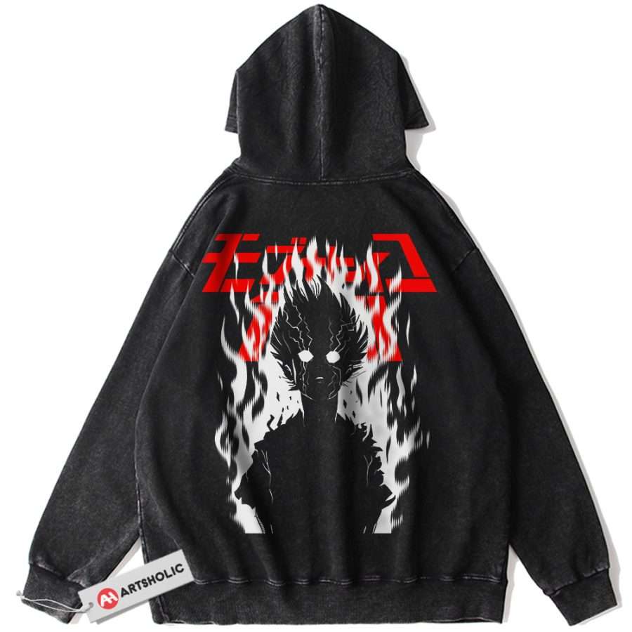 Alternative view of Shigeo Kageyama Hoodie, Mob Psycho 100 Hoodie, Anime Hoodie, Vintage Hoodie