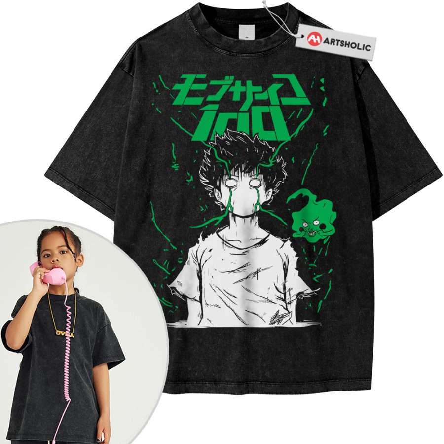 Alternative view of Shigeo Kageyama Shirt For Kids, Mob Psycho 100 Shirt For Kids, Anime Shirt For Kids, Vintage T-Shirt For Kids