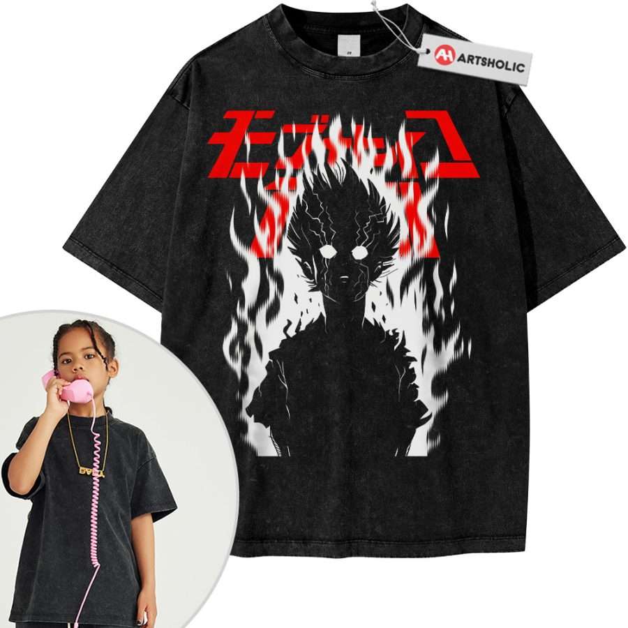 Alternative view of Shigeo Kageyama Shirt For Kids, Mob Psycho 100 Shirt For Kids, Anime Shirt For Kids, Vintage Tee For Kids