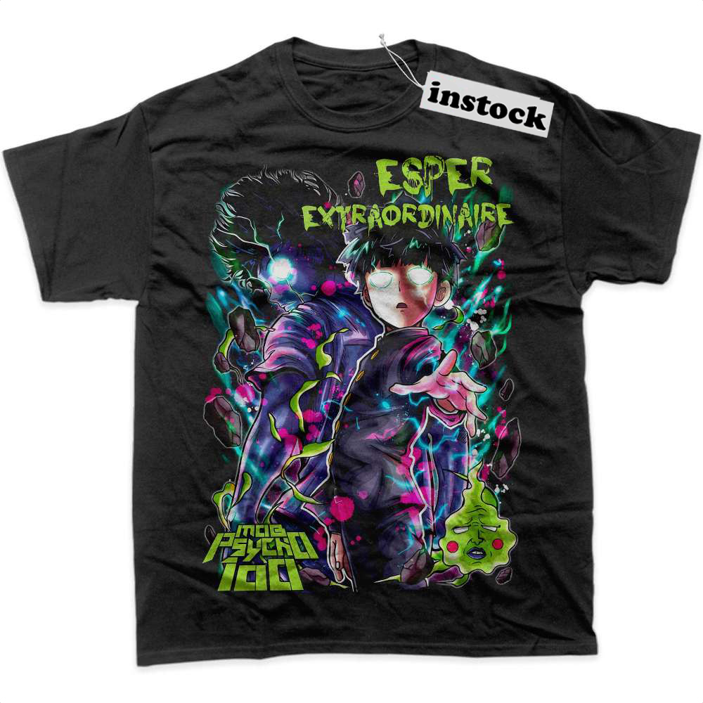 Shigeo Kageyama Shirt, Mob Psycho 100 Shirt, Anime Shirt, Graphic T-Shirt