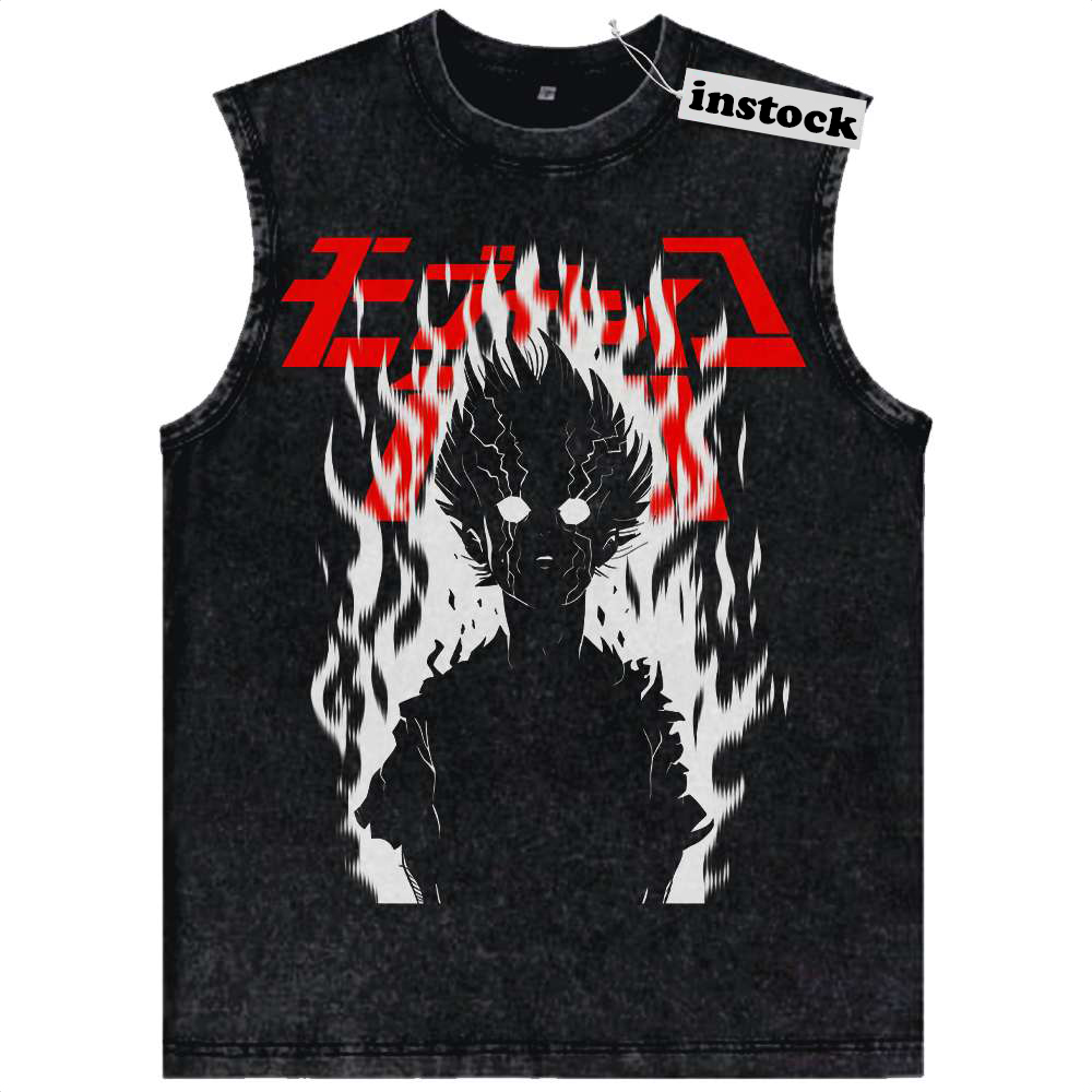 Shigeo Kageyama Tank Top, Mob Psycho 100 Tank Top, Anime Tank Top, Vintage Tank Top