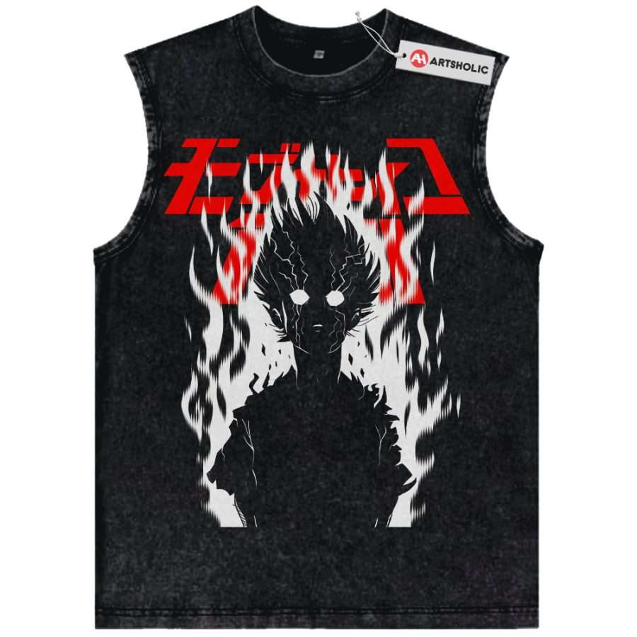 Alternative view of Shigeo Kageyama Tank Top, Mob Psycho 100 Tank Top, Anime Tank Top, Vintage Tank Top