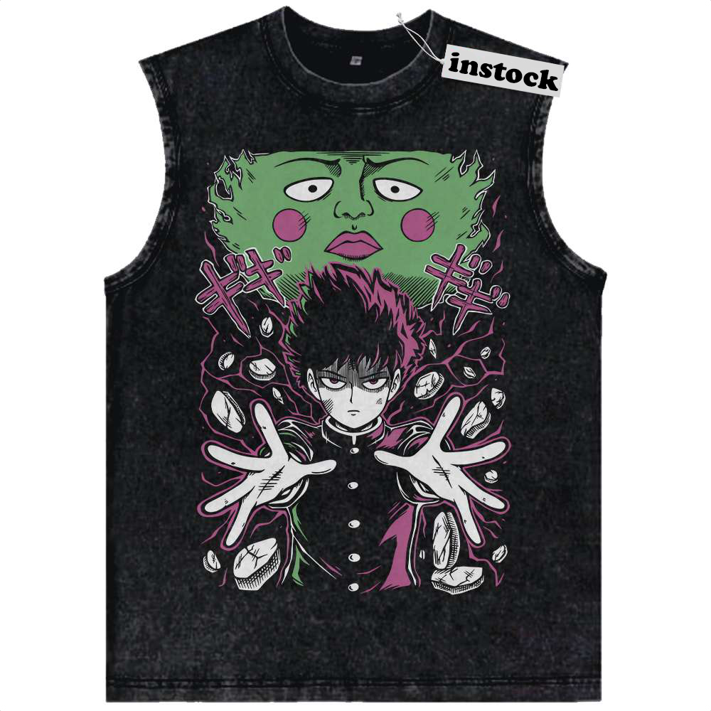 Shigeo Kageyama Tank Top, Mob Psycho 100 Tank Top, Anime Tank Top, Vintage Tank Top