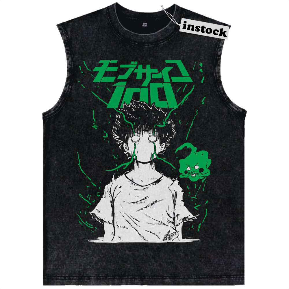 Shigeo Kageyama Tank Top, Mob Psycho 100 Tank Top, Anime Tank Top, Vintage Tank Top