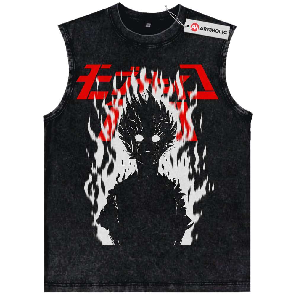 Shigeo Kageyama Tank Top, Mob Psycho 100 Tank Top, Anime Tank Top, Vintage Tank Top