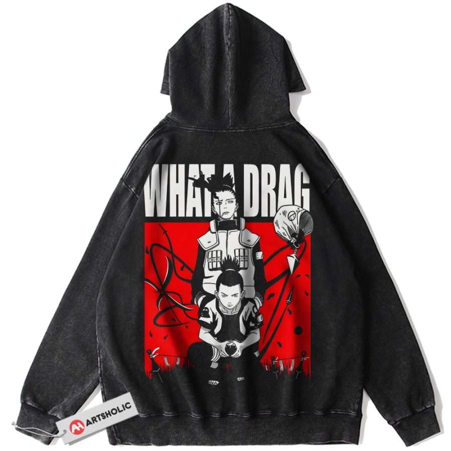 Alternative view of Shikamaru Nara Hoodie, Naruto Hoodie, Anime Hoodie, Vintage Hoodie