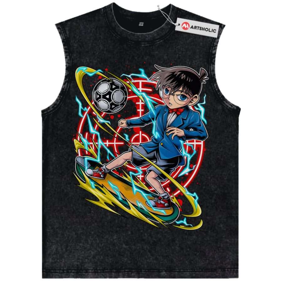 Alternative view of Shinichi Kudo Tank Top, Detective Conan Tank Top, Anime Tank Top, Vintage Tank Top
