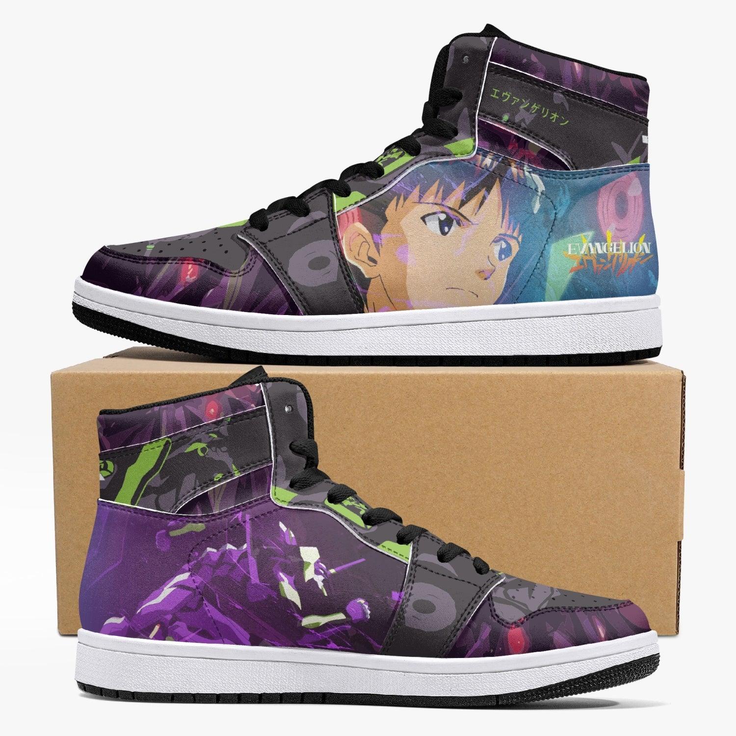 Shinji Ikari Eva Unit 01 Neon Genesis Evangelion Custom Sneaker Mid 1 Basketball Shoes - Otaku Hall