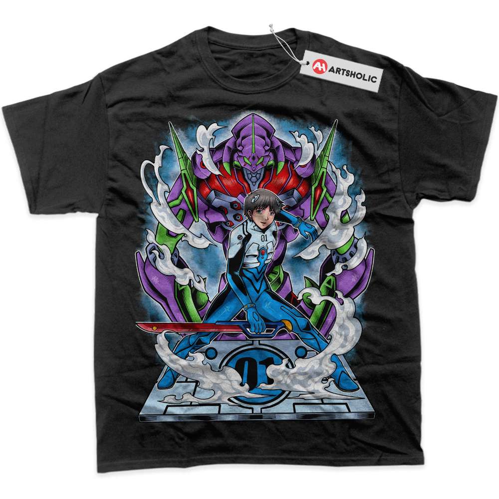 Alternative view of Shinji Ikari Shirt, Neon Genesis Evangelion Shirt, Anime Shirt, Graphic T-Shirt