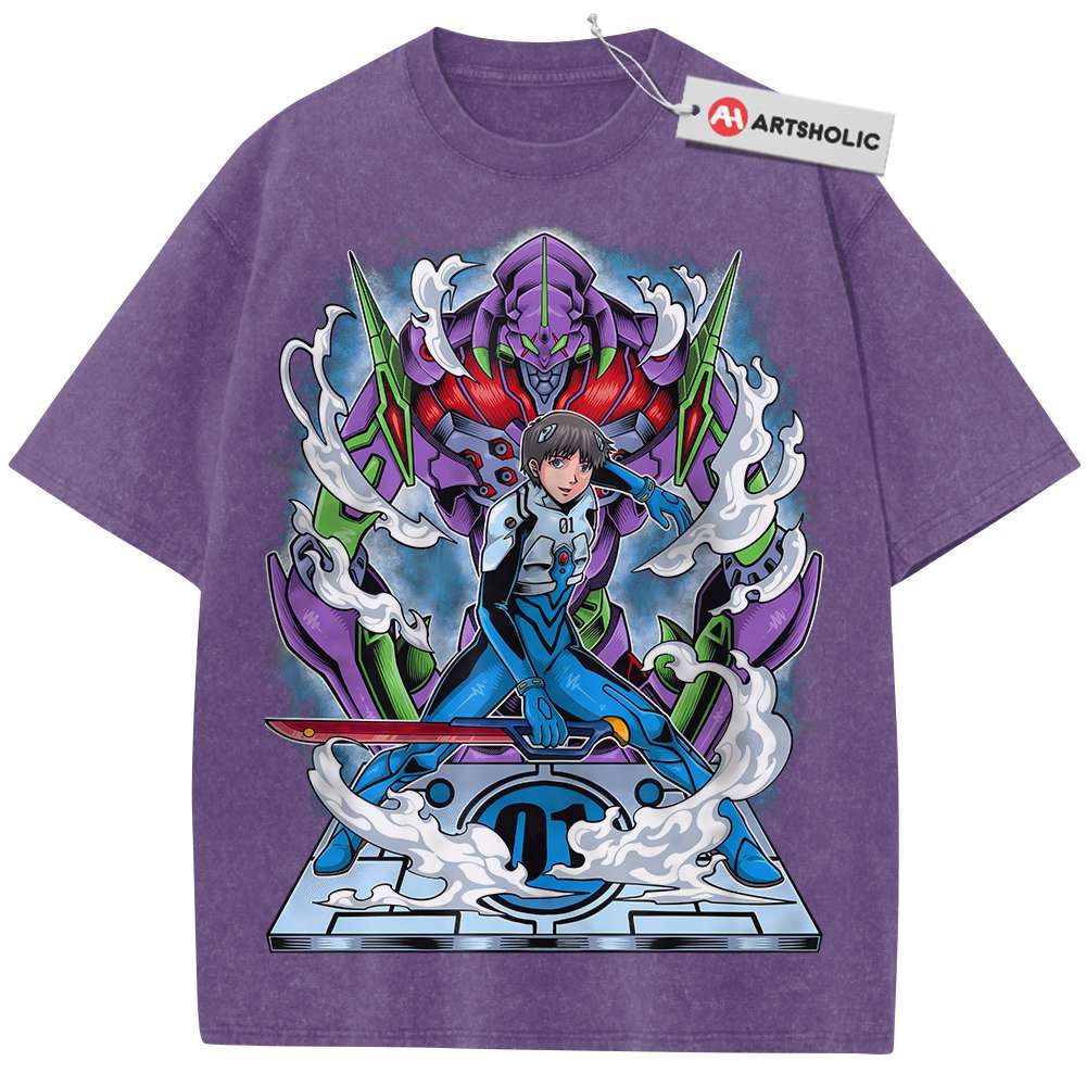 Shinji Ikari Shirt, Neon Genesis Evangelion Shirt, Anime Shirt, Vintage T-Shirt