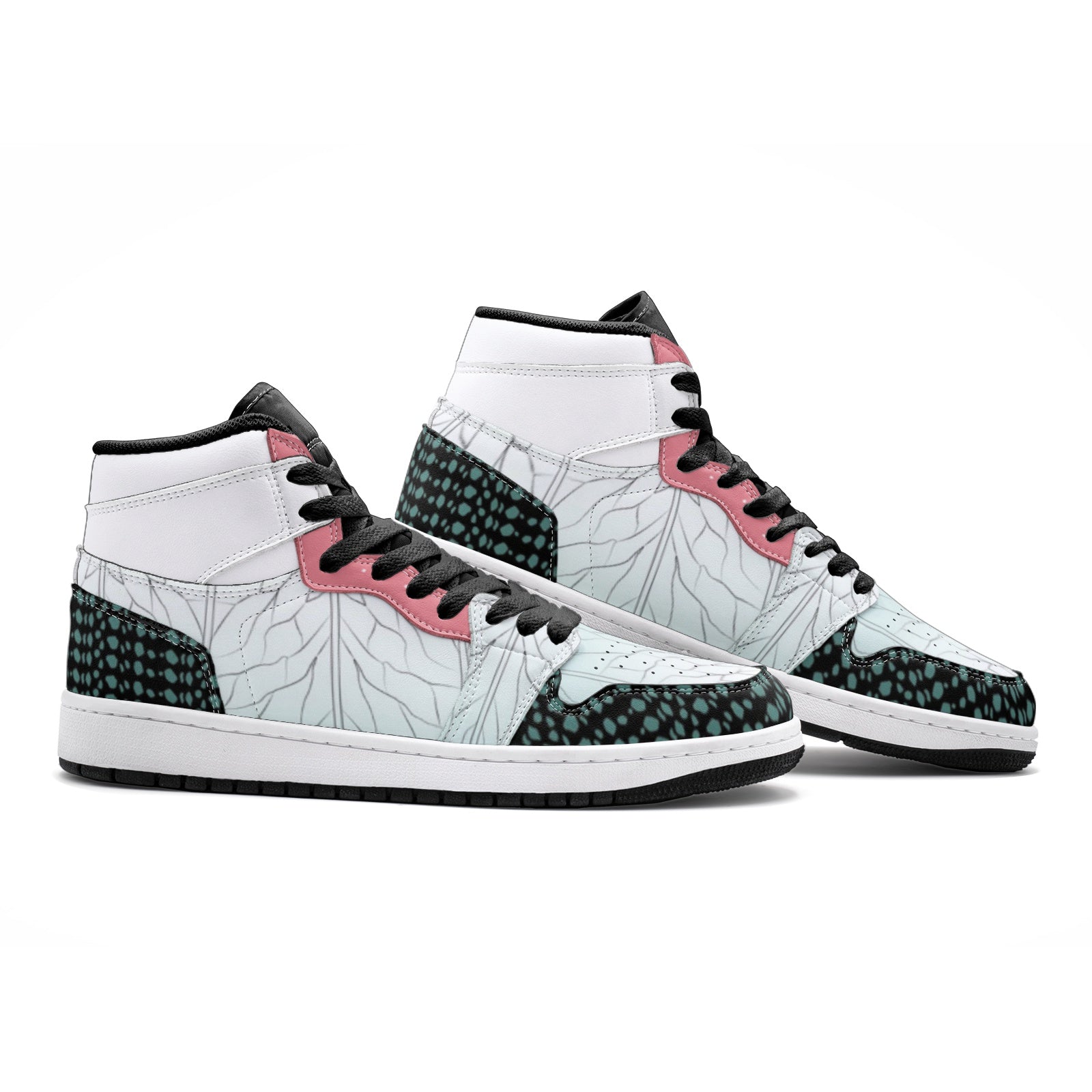 Alternative view of Shinobu Kocho Demon Slayer Custom Sneaker Mid 1 Basketball Shoes - Otaku Hall