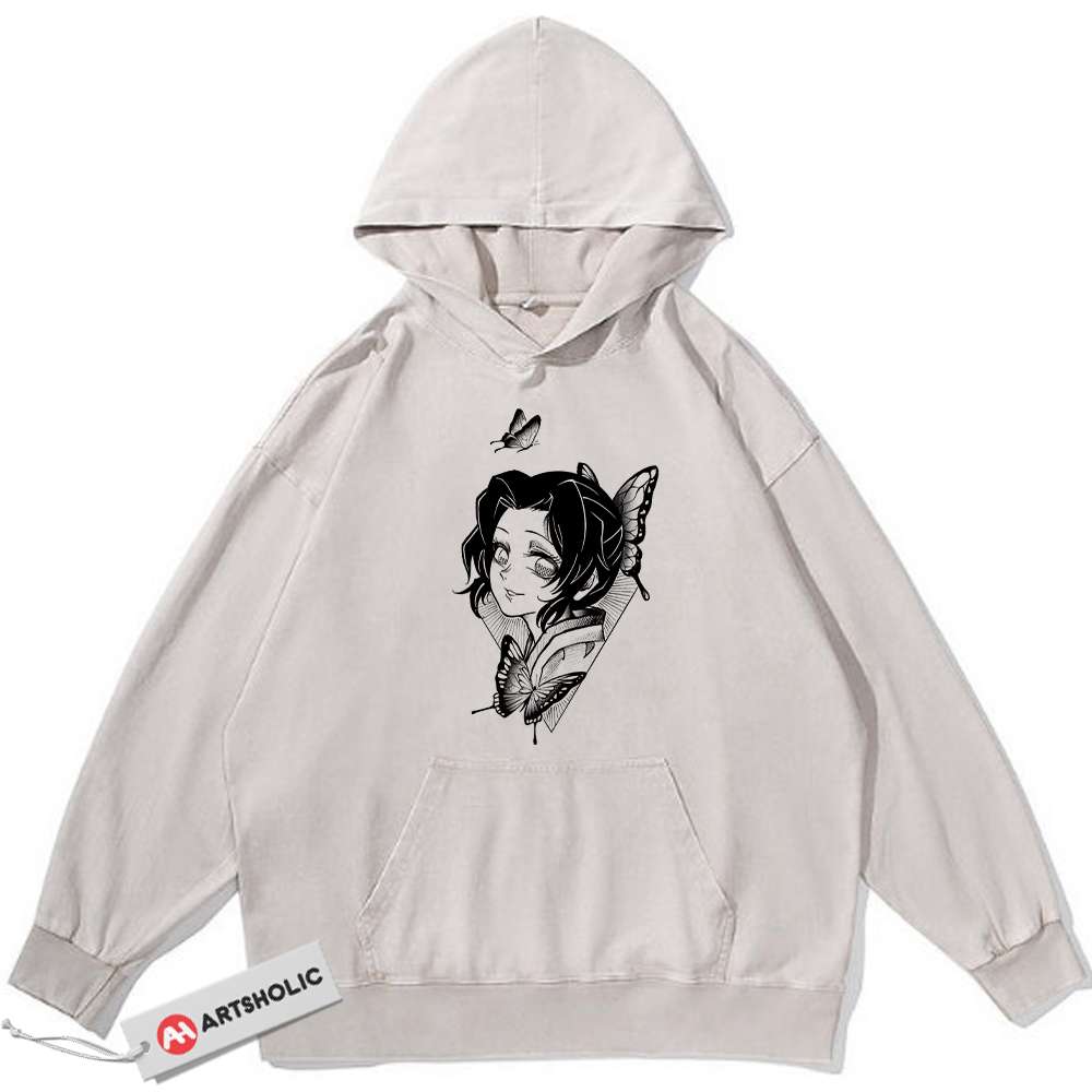 Shinobu Kocho Hoodie, Demon Slayer Hoodie, Anime Hoodie, Vintage Hoodie