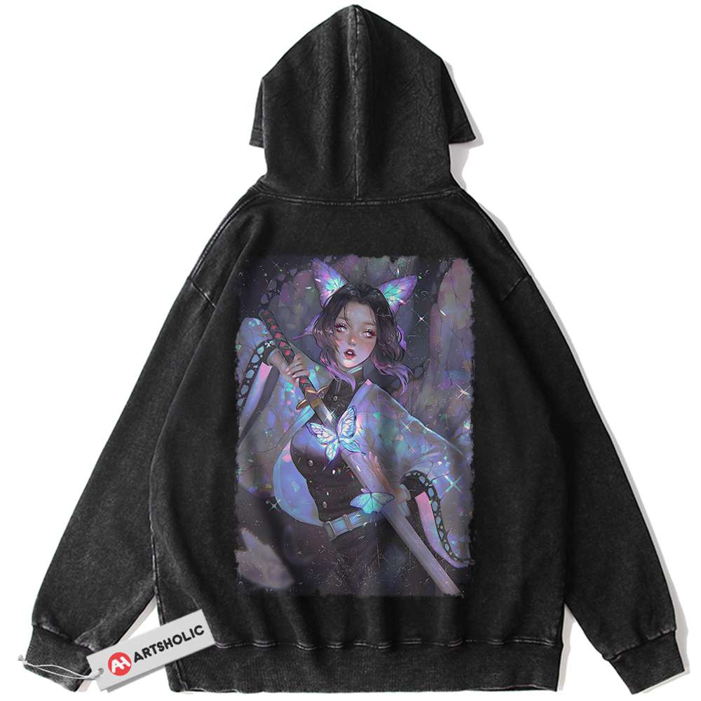 Shinobu Kocho Hoodie, Demon Slayer Hoodie, Anime Hoodie, Vintage Hoodie