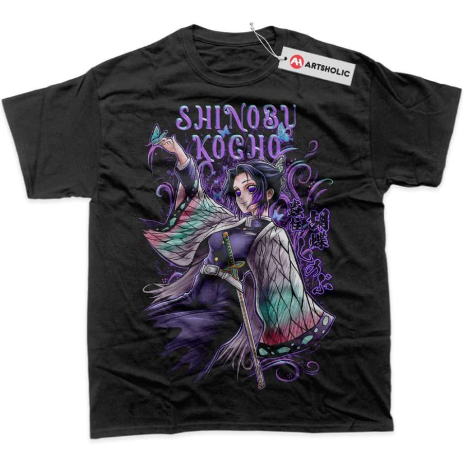 Alternative view of Shinobu Kocho Shirt, Demon Slayer Shirt, Anime Shirt, Graphic T-Shirt