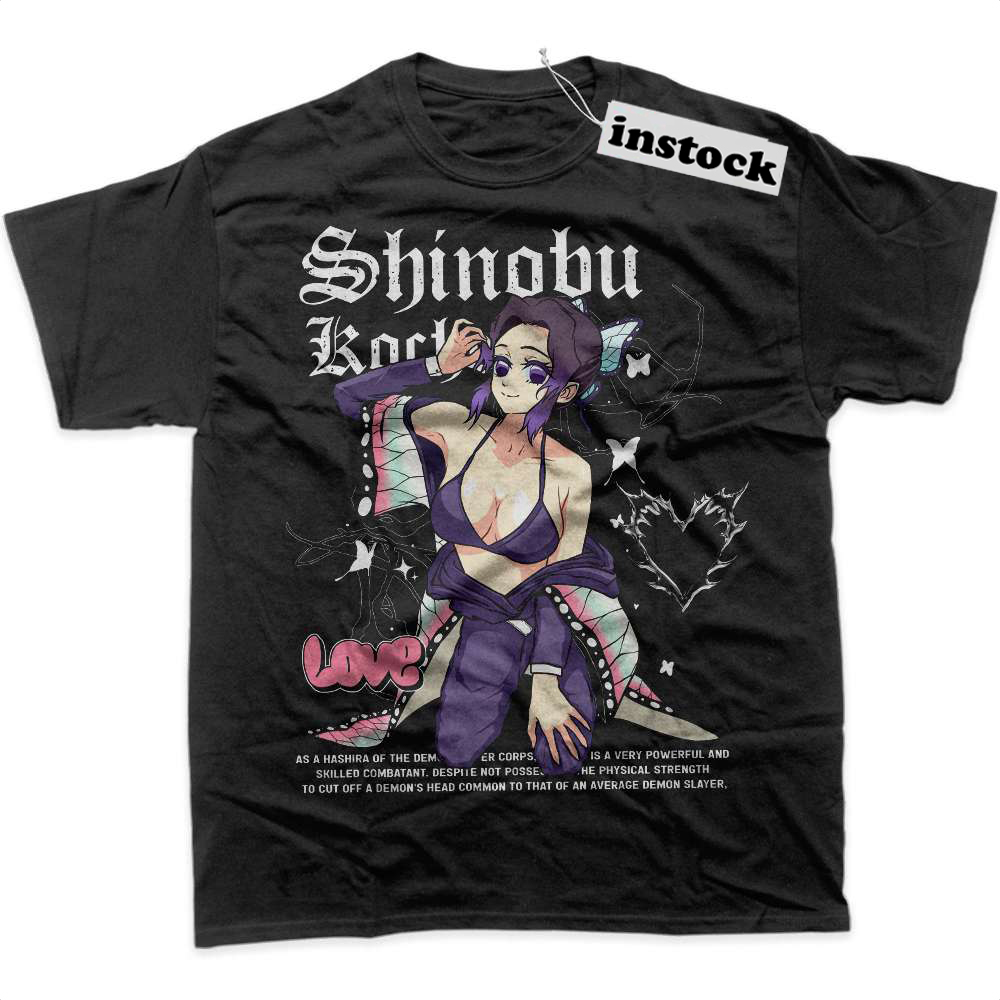 Shinobu Kocho Shirt, Demon Slayer Shirt, Anime Shirt, Graphic T-Shirt