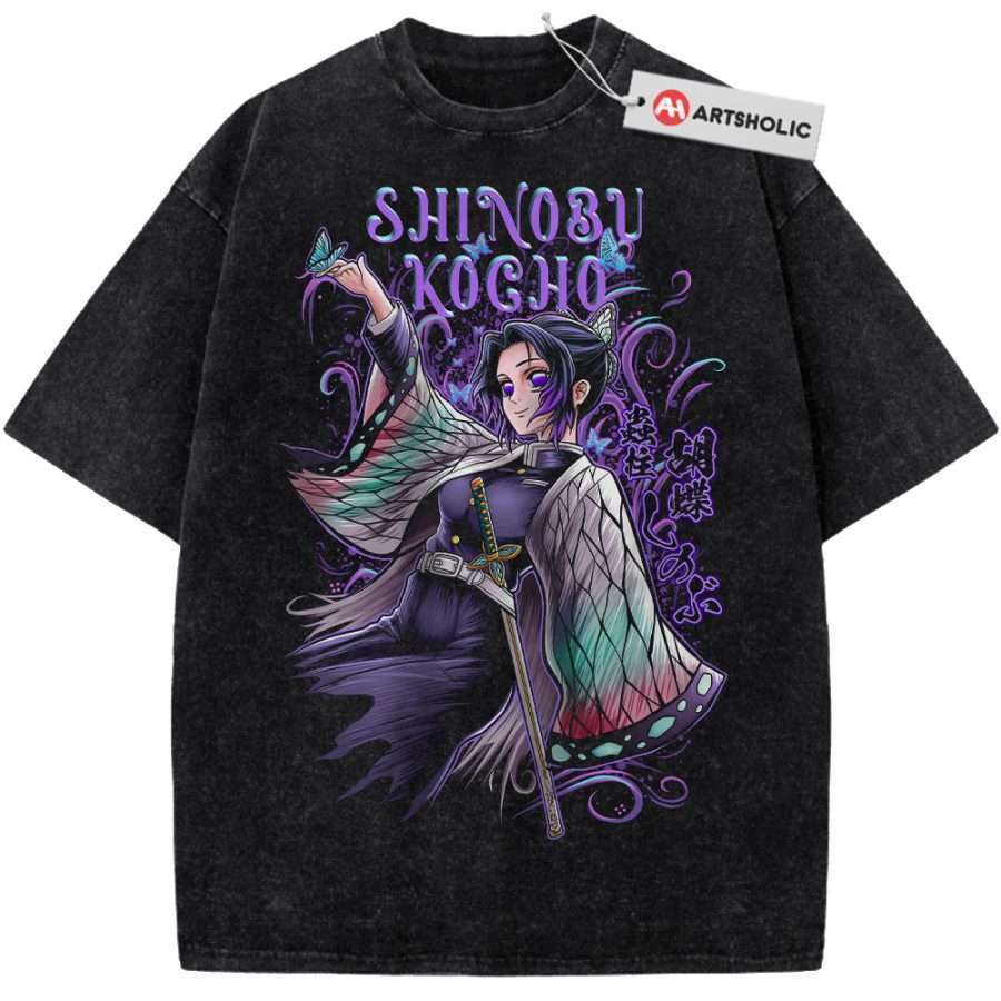 Alternative view of Shinobu Kocho Shirt, Demon Slayer Shirt, Anime Shirt, Vintage T-Shirt
