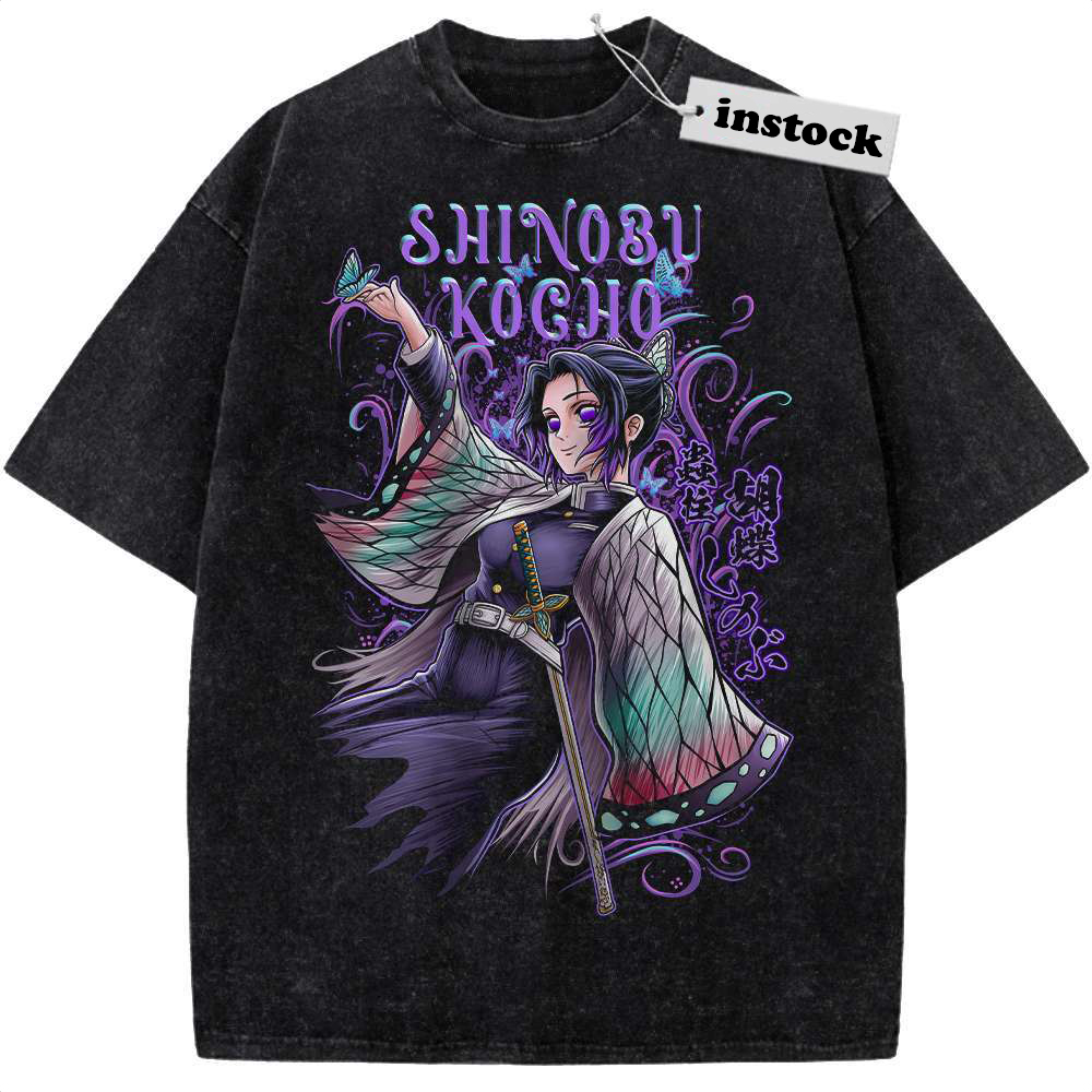 Shinobu Kocho Shirt, Demon Slayer Shirt, Anime Shirt, Vintage T-Shirt