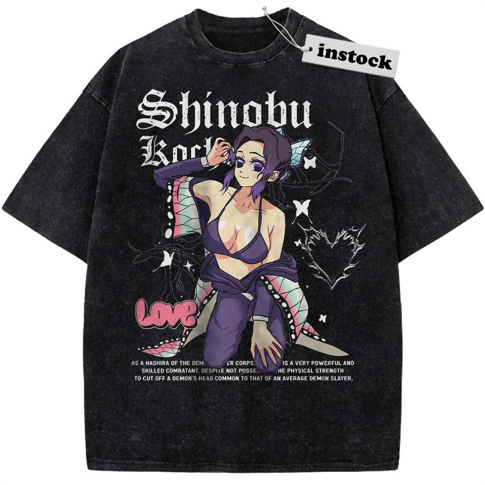 Shinobu Kocho Shirt, Demon Slayer Shirt, Anime Shirt, Vintage T-Shirt