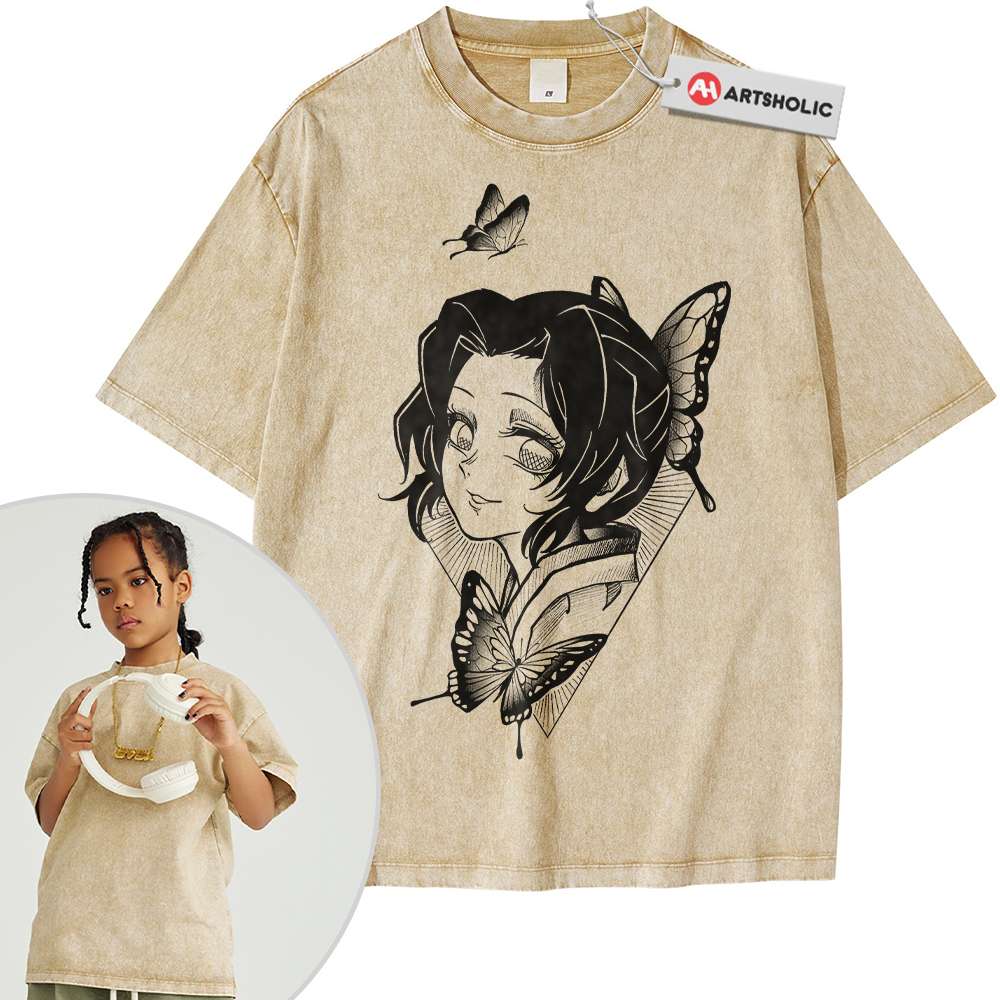 Shinobu Kocho Shirt For Kids, Demon Slayer Shirt For Kids, Anime Shirt For Kids, Vintage Tee For Kids