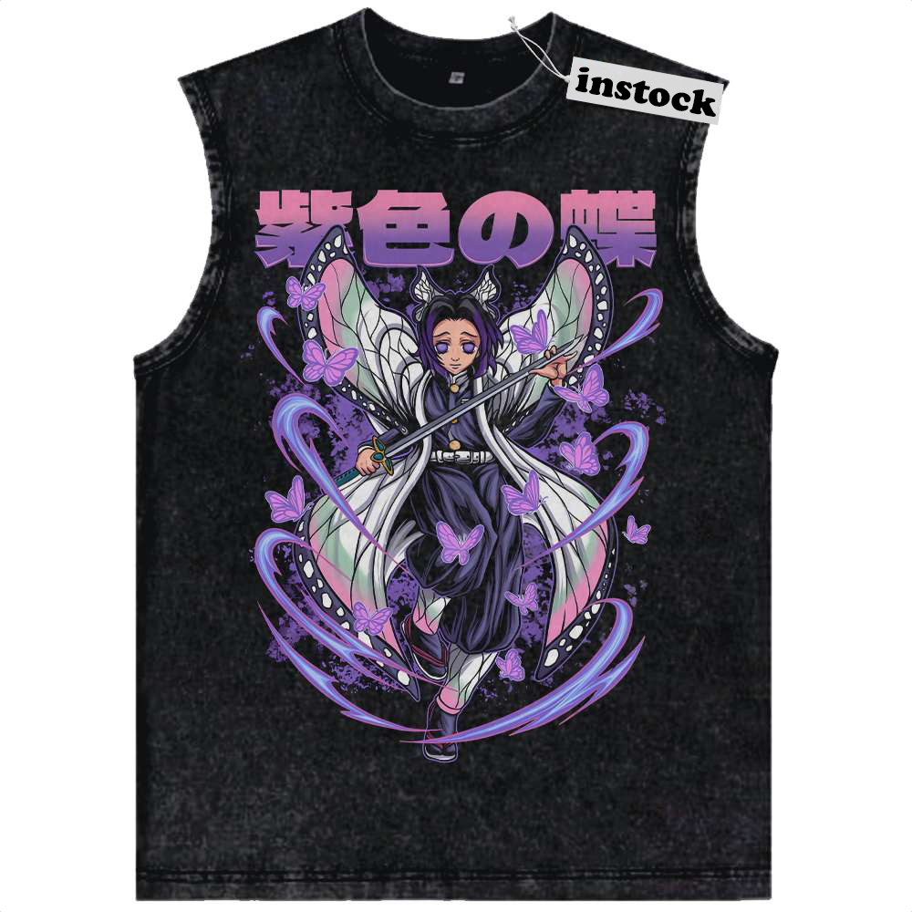 Shinobu Kocho Tank Top, Demon Slayer Tank Top, Anime Tank Top, Vintage Tank Top