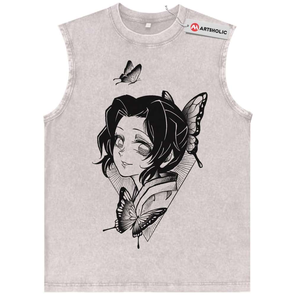 Shinobu Kocho Tank Top, Demon Slayer Tank Top, Anime Tank Top, Vintage Tank Top