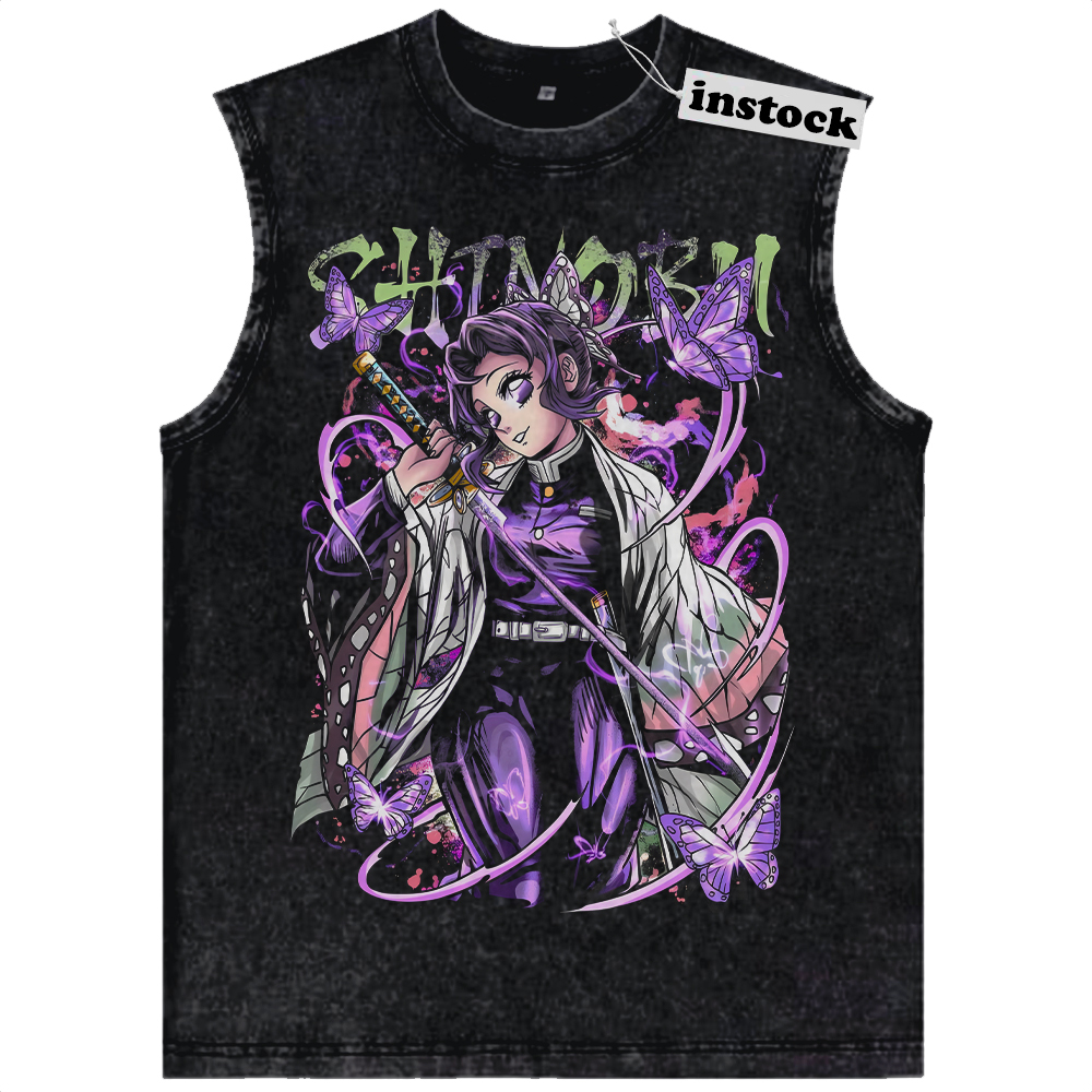 Shinobu Kocho Tank Top, Demon Slayer Tank Top, Anime Tank Top, Vintage Tank Top