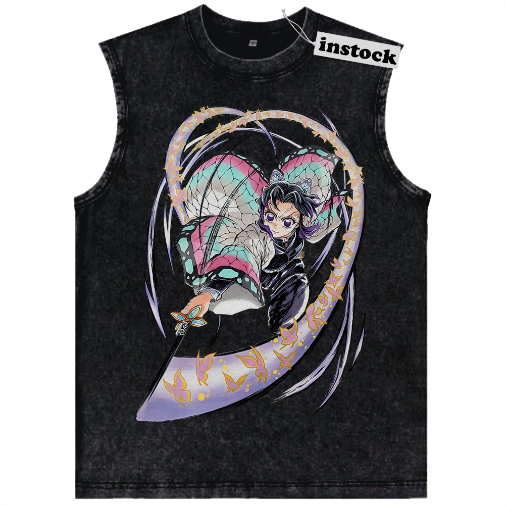 Shinobu Kocho Tank Top, Demon Slayer Tank Top, Anime Tank Top, Vintage Tank Top