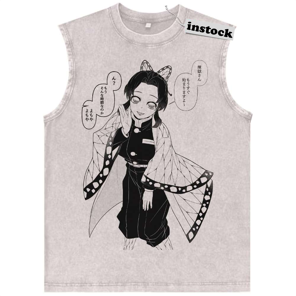 Shinobu Kocho Tank Top, Demon Slayer Tank Top, Anime Tank Top, Vintage Tank Top