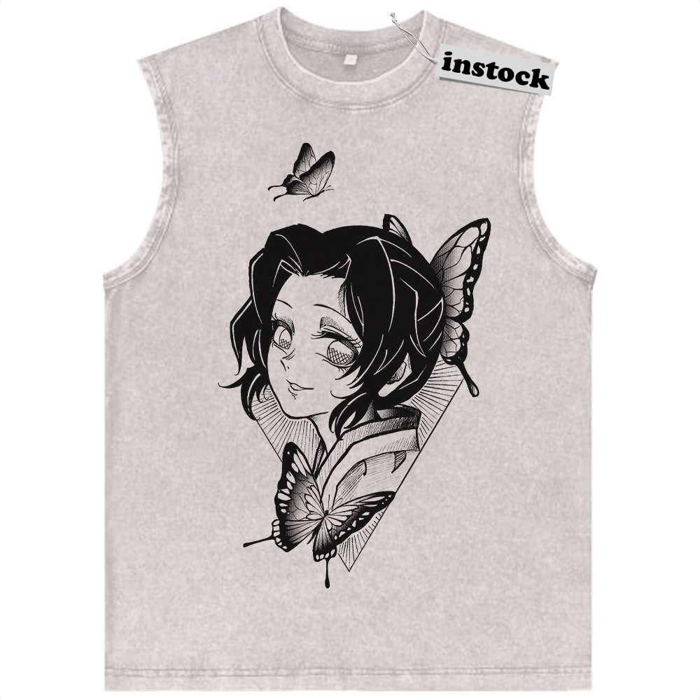Shinobu Kocho Tank Top, Demon Slayer Tank Top, Anime Tank Top, Vintage Tank Top