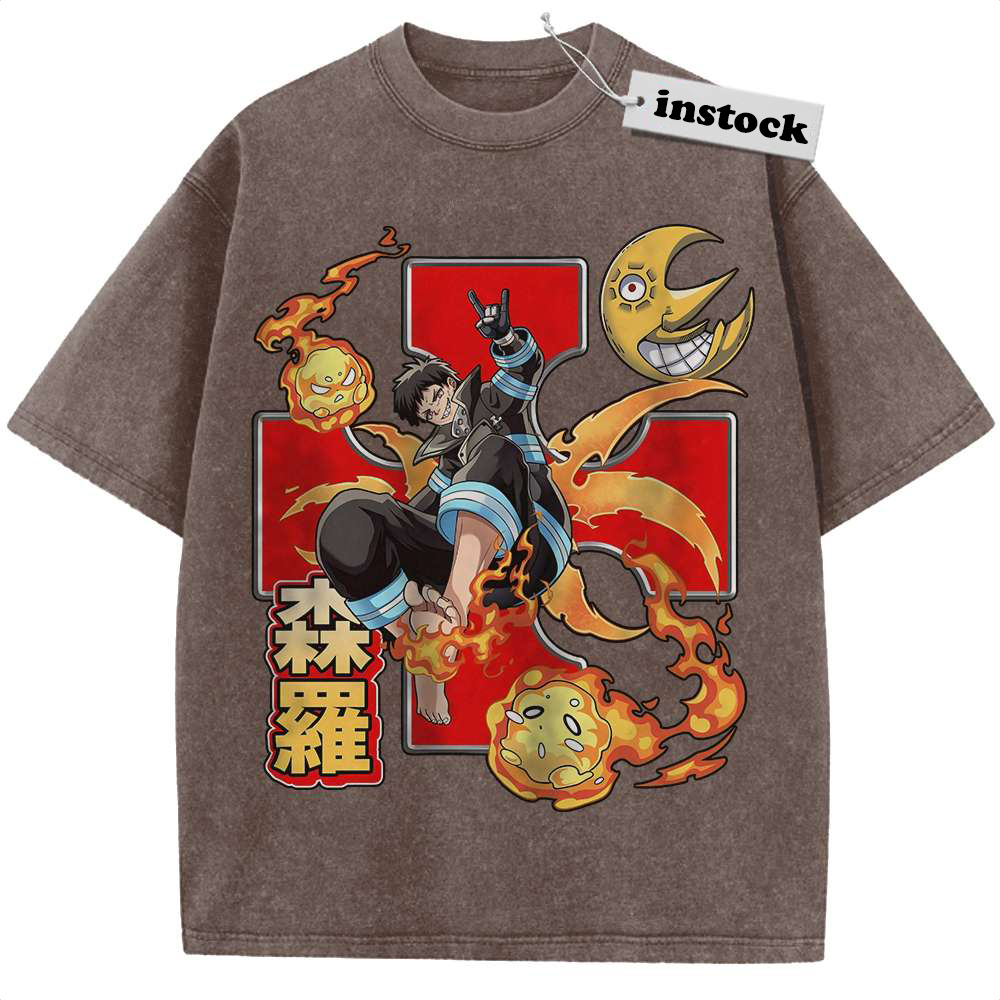 Shinra Kusakabe Shirt, Arthur Boyle Shirt, Fire Force Shirt, Anime Shirt, Vintage T-Shirt