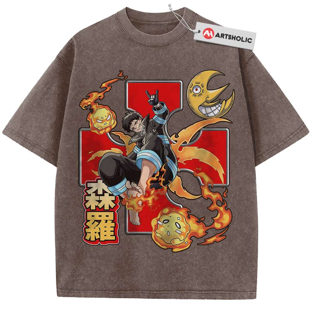 Shinra Kusakabe Shirt, Arthur Boyle Shirt, Fire Force Shirt, Anime Shirt, Vintage T-Shirt