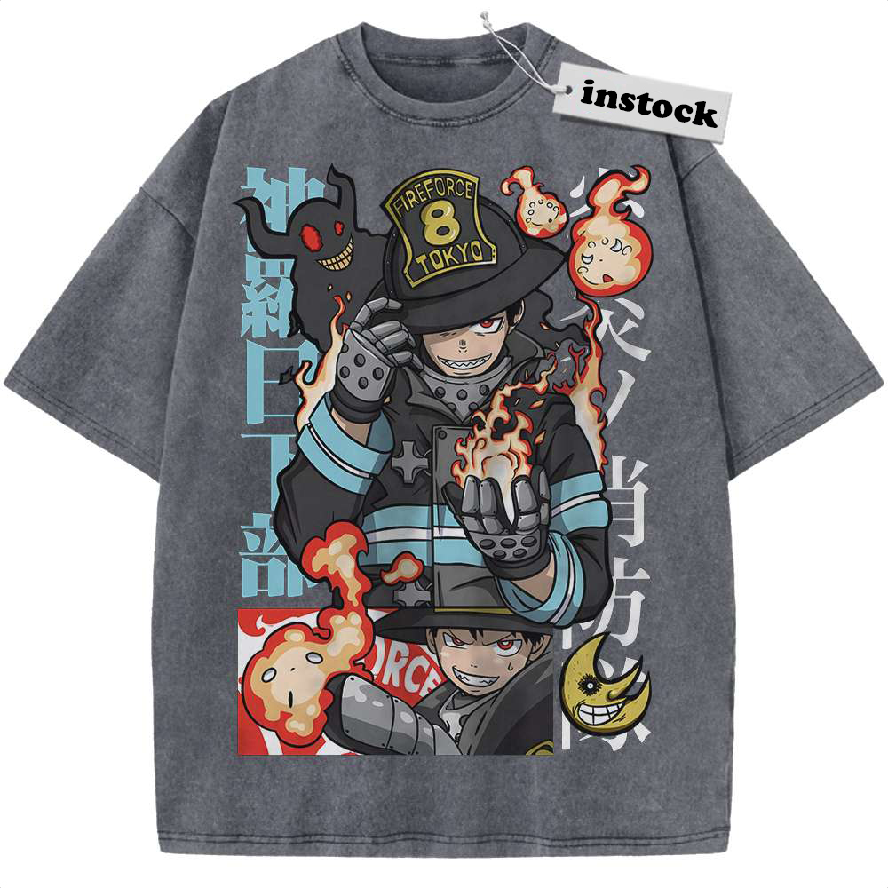 Shinra Kusakabe Shirt, Fire Force Shirt, Anime Shirt, Vintage T-Shirt