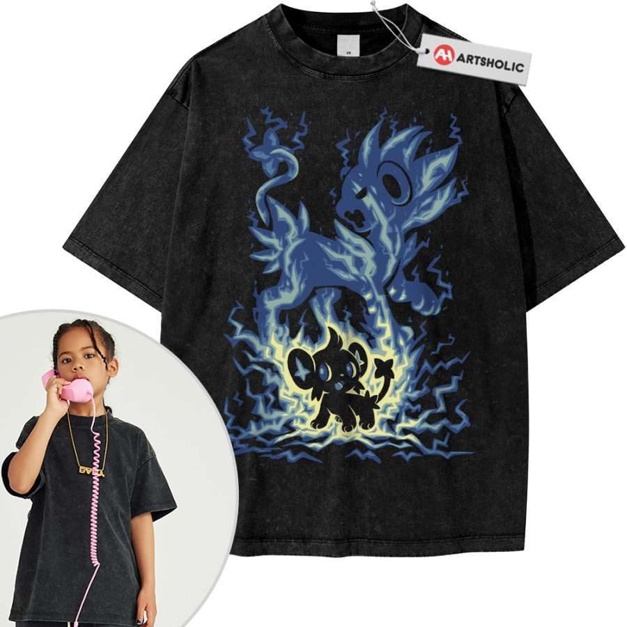 Alternative view of Shinx Shirt For Kids, Luxray Shirt For Kids, Pokemon Shirt For Kids, Anime Shirt For Kids, Vintage T-Shirt For Kids