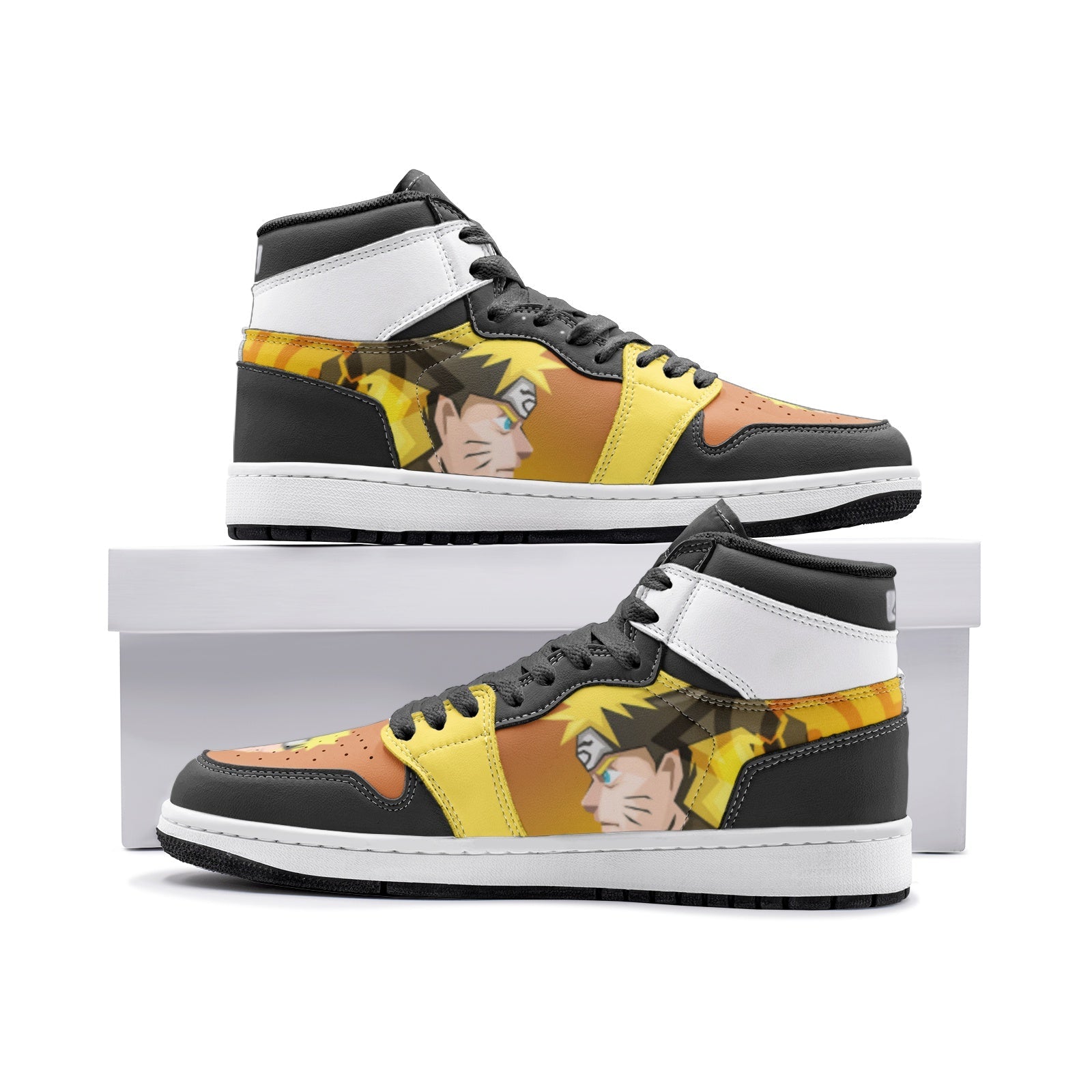Shippuden Naruto Custom Sneaker Mid 1 Basketball Shoes - Otaku Hall