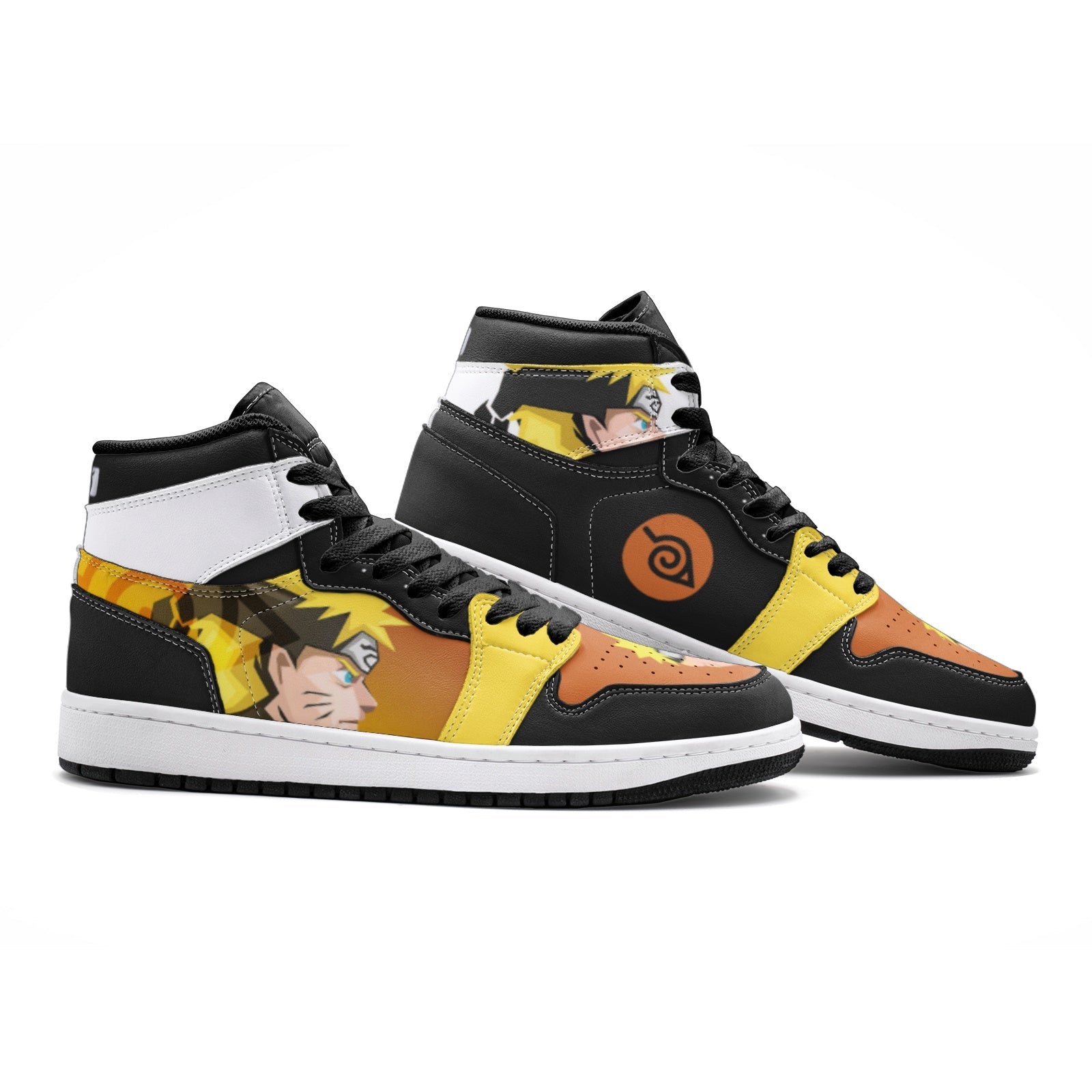Alternative view of Shippuden Naruto Custom Sneaker Mid 1 Basketball Shoes - Otaku Hall