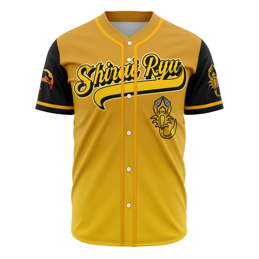 Shirai Ryu Scorpion Mortal Kombat Custom Baseball Jersey - Otaku Hall