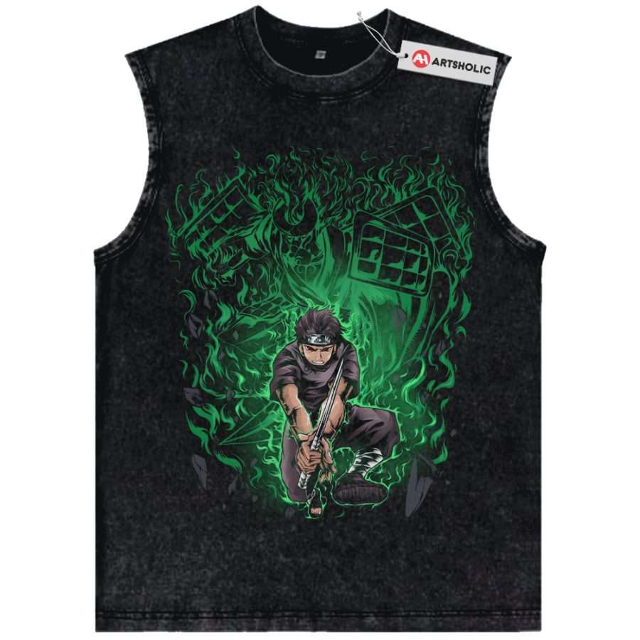 Alternative view of Shisui Uchiha Tank Top, Naruto Tank Top, Anime Tank Top, Vintage Tank Top