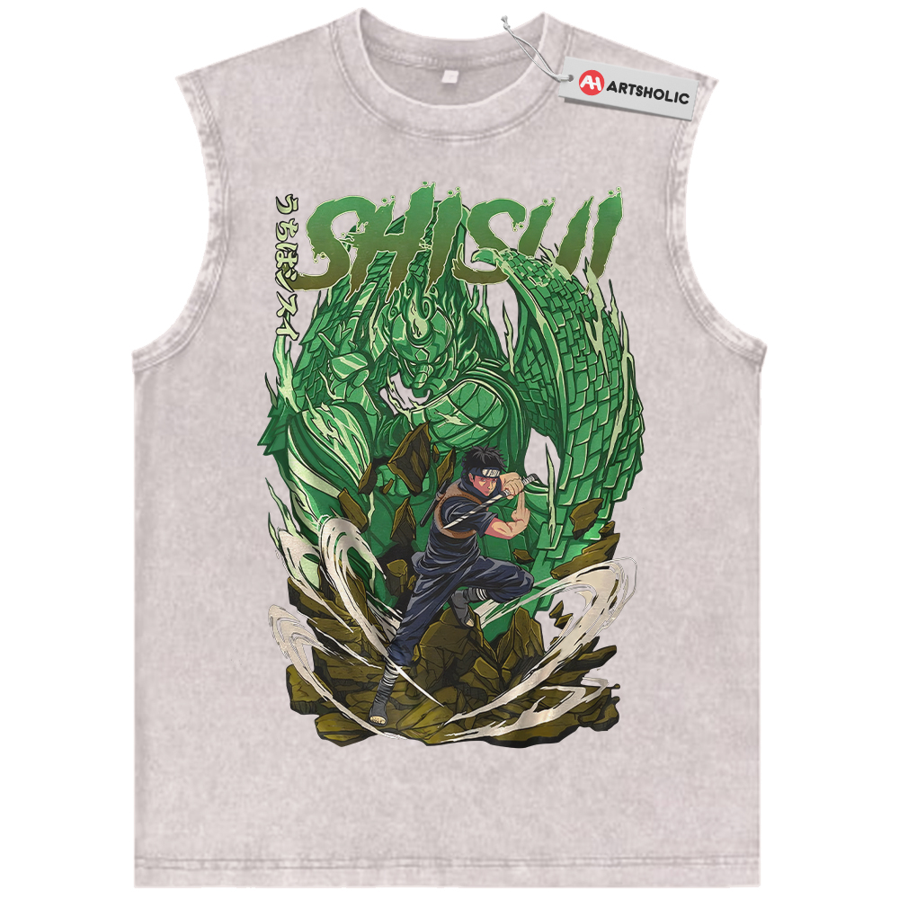 Alternative view of Shisui Uchiha Tank Top, Naruto Tank Top, Anime Tank Top, Vintage Tank Top