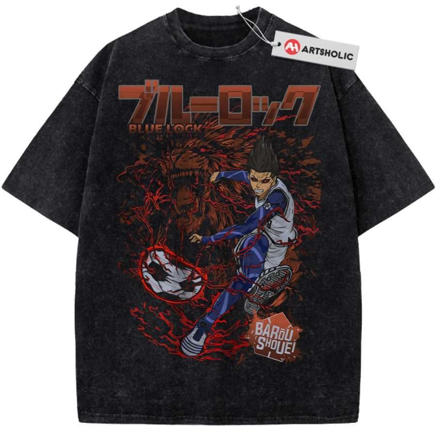 Alternative view of Shoei Baro Shirt, Blue Lock Shirt, Anime Shirt, Vintage T-Shirt