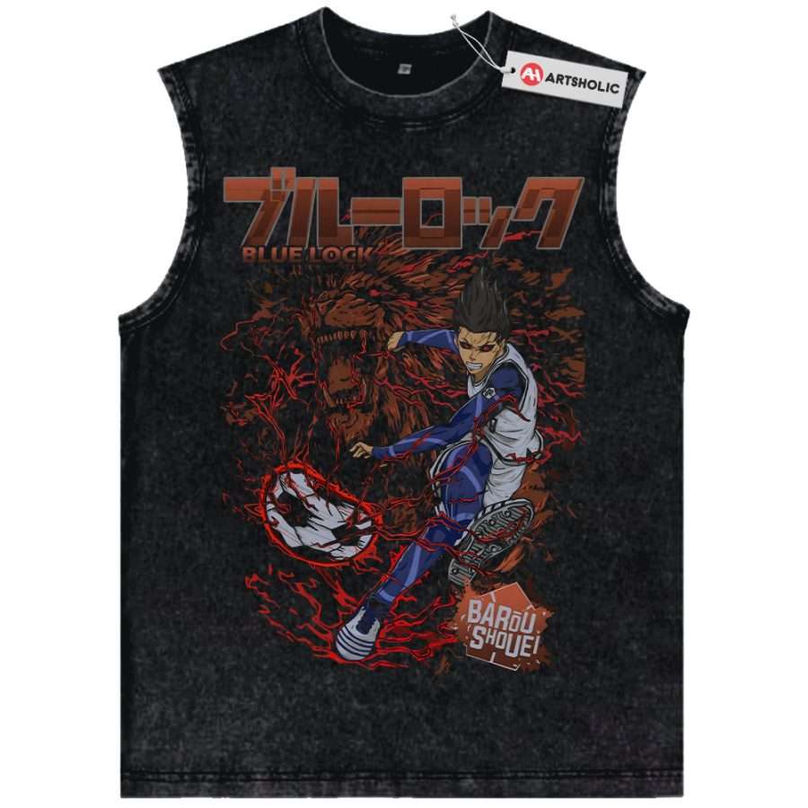 Alternative view of Shoei Baro Tank Top, Blue Lock Tank Top, Anime Tank Top, Vintage Tank Top