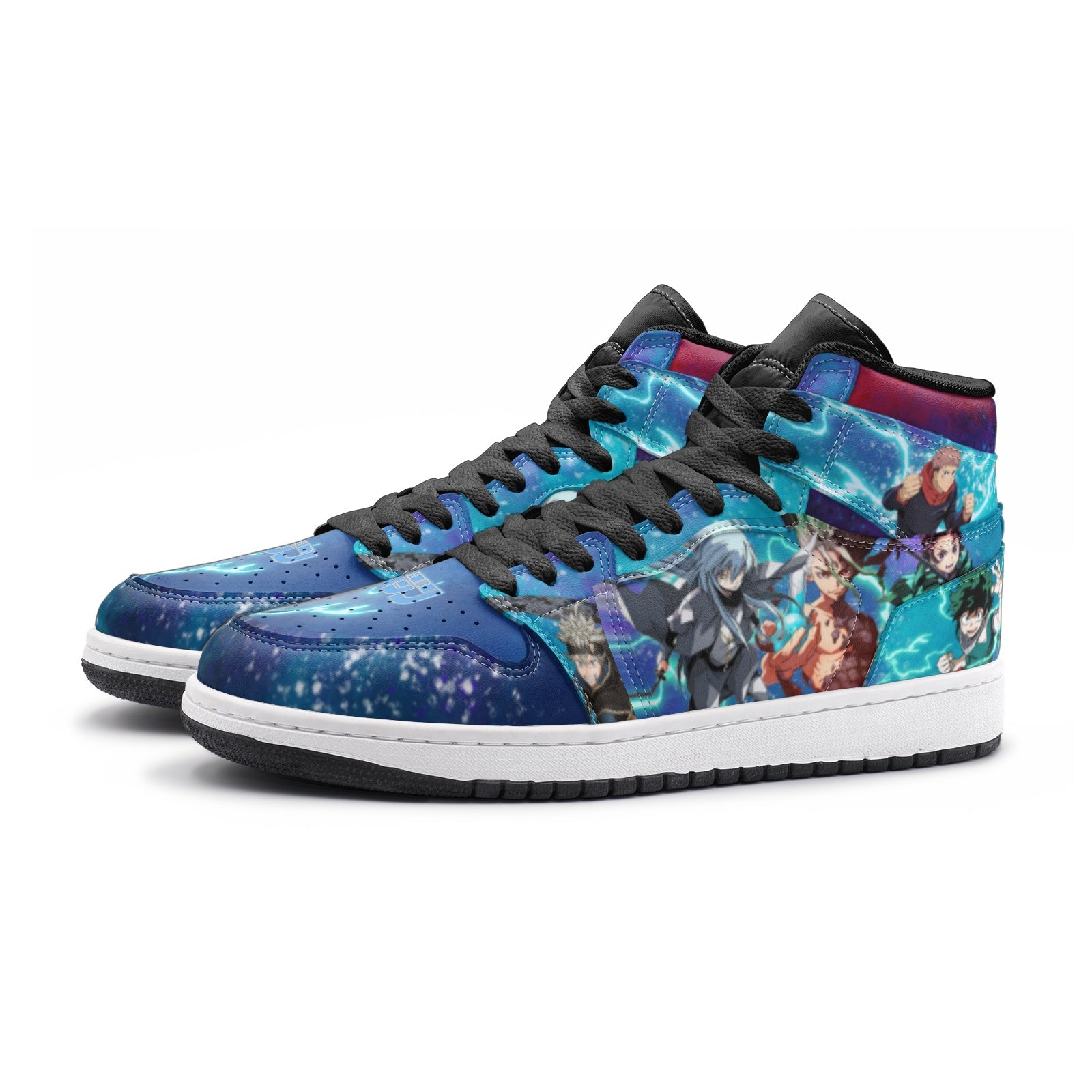 Alternative view of Shonen Classic vs Next Gen 2 Custom Sneaker Mid 1 Basketball Shoes - Otaku Hall