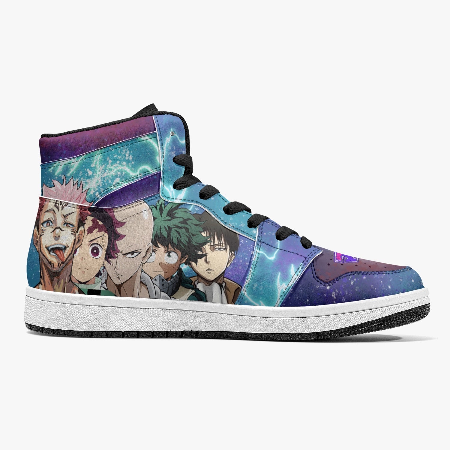 Alternative view of Shonen Classic vs Next Gen Custom Sneaker Mid 1 Basketball Shoes - Otaku Hall